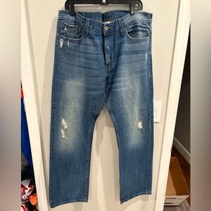 Levi’s 514 Slim Straight Jeans Size 38x32 (actual 40x32) EUC Distresses Ripped